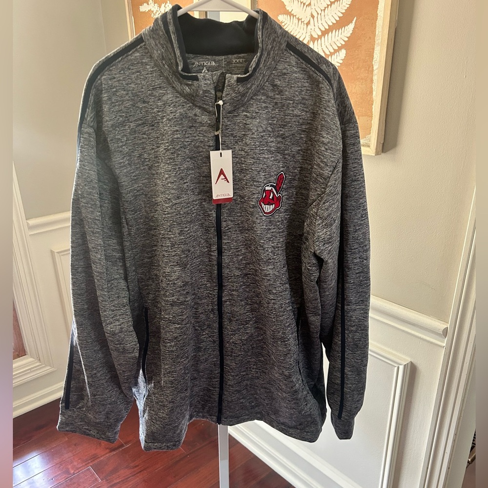 NEW with tags, Cleveland Indians 3XL men's Antigua zip up Golf Jacket